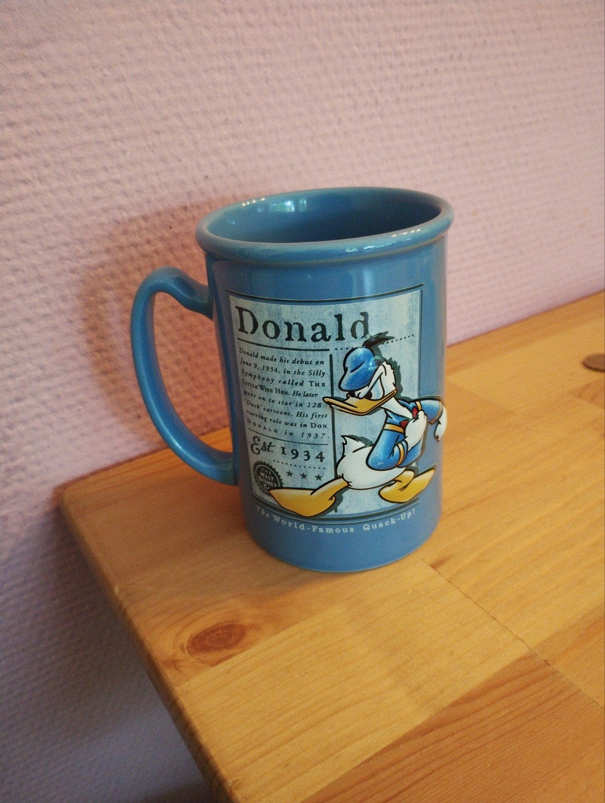 Donald Duck Mok - Disney Collectible, Huis en Inrichting, Vintage, Blauw, Ophalen of Verzenden, Zo goed als nieuw