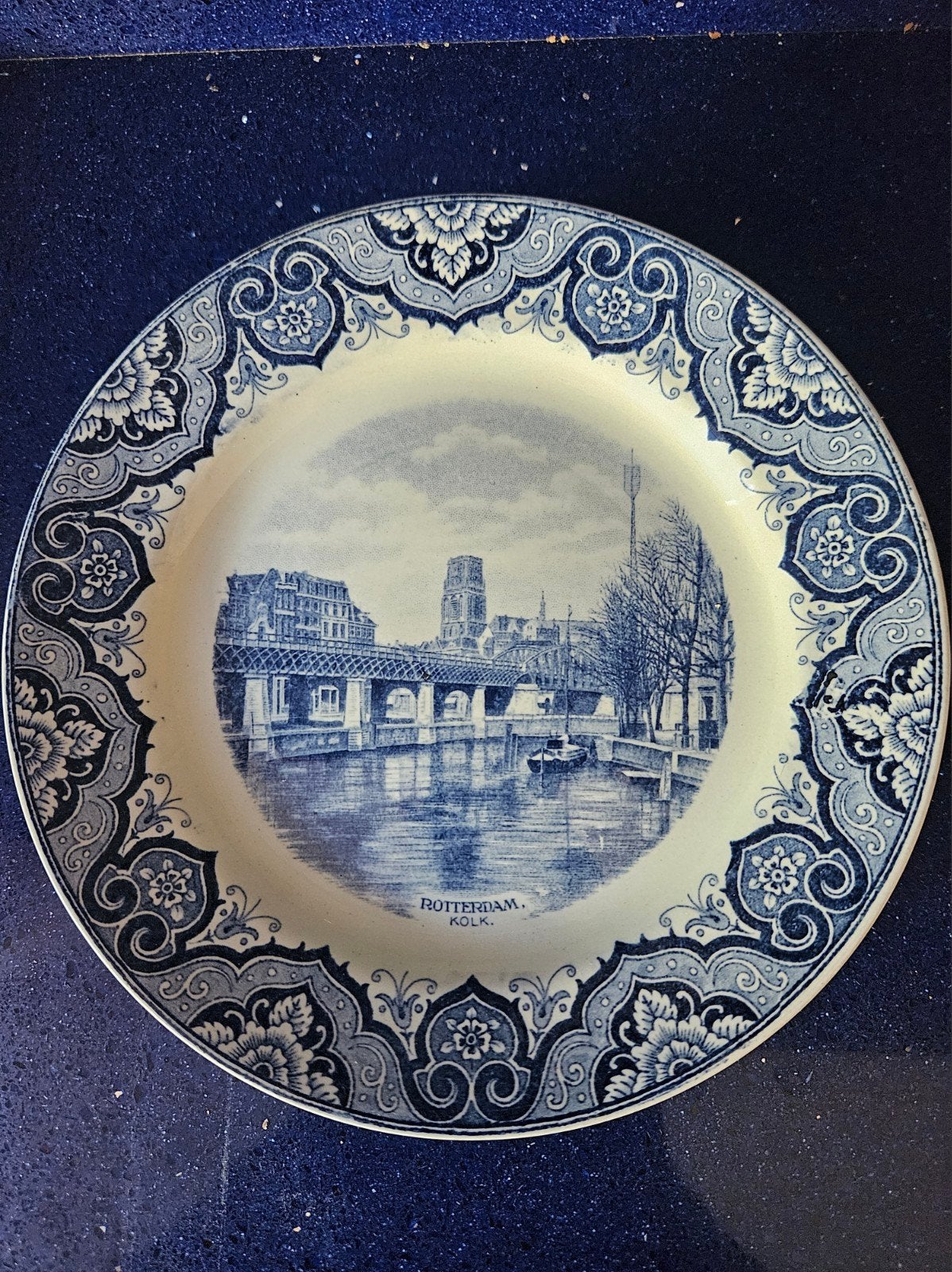 Set van 3 antieke wandborden Rotterdam, Societé Céramique, Antiek en Kunst, Antiek | Wandborden en Tegels, Ophalen