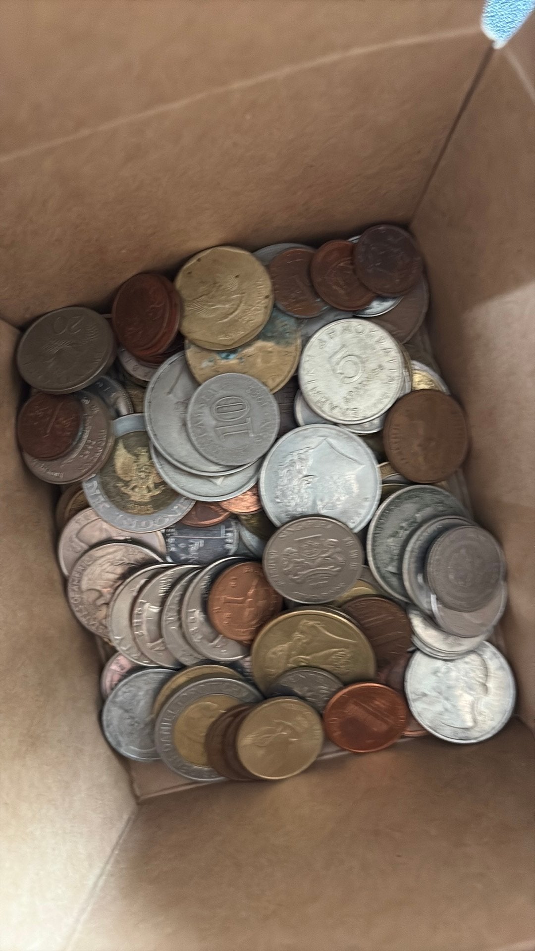 Verzameling buitenlandse munten en biljet, Ophalen of Verzenden, Buitenland, Munten