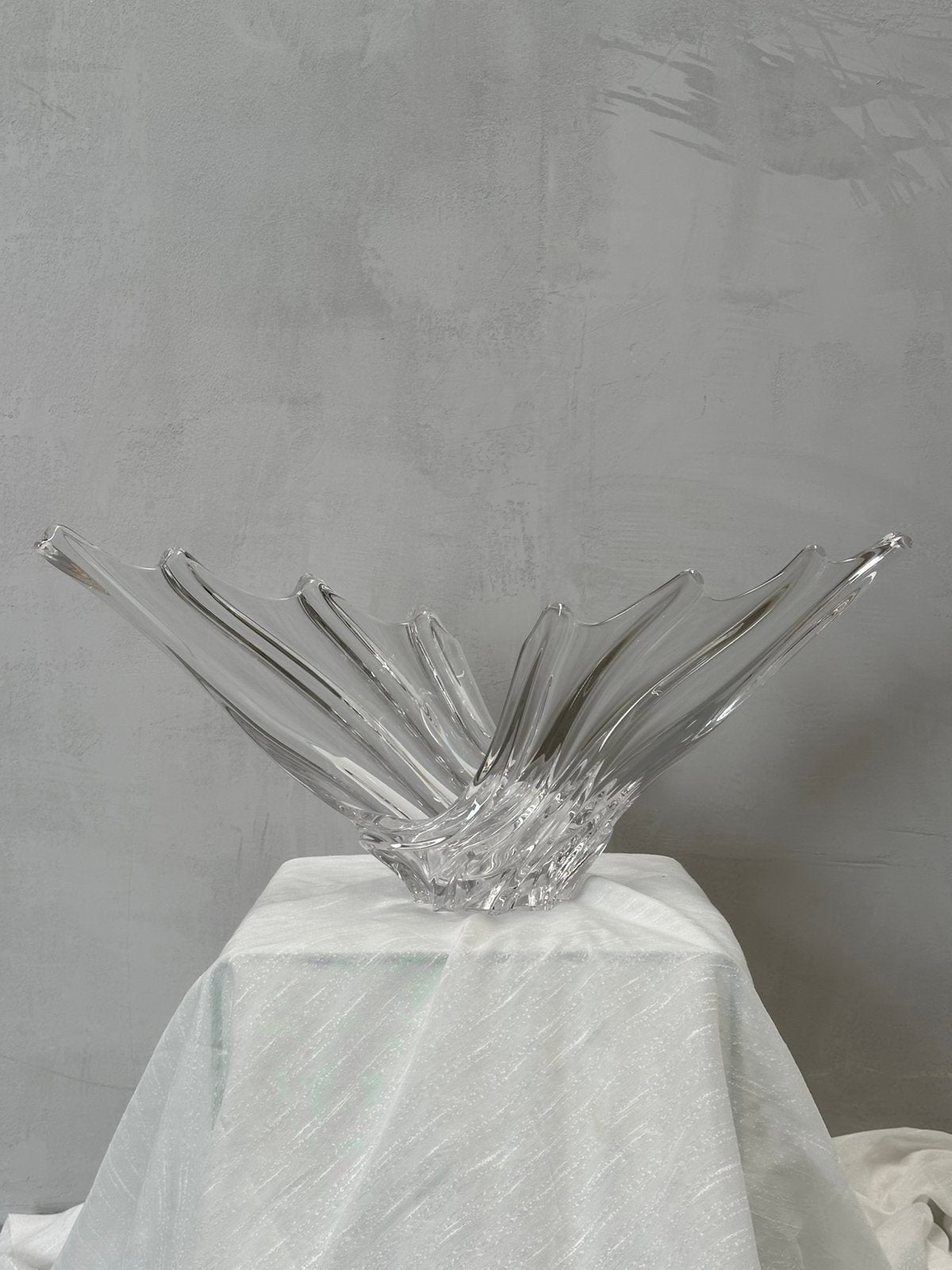 Vintage - Art Vannes - gevleugelde vaas - Frankrijk, Gebruikt, Ophalen of Verzenden, Glas, X