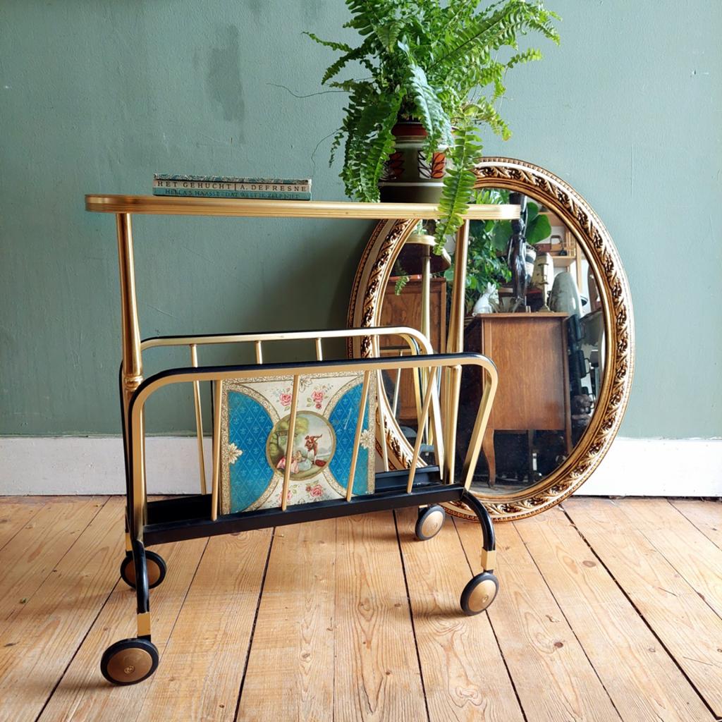 Lucky Vintage MB Italy trolley Ico & Luisa Parisi rosewood, Ophalen, Gebruikt, ., Metaal