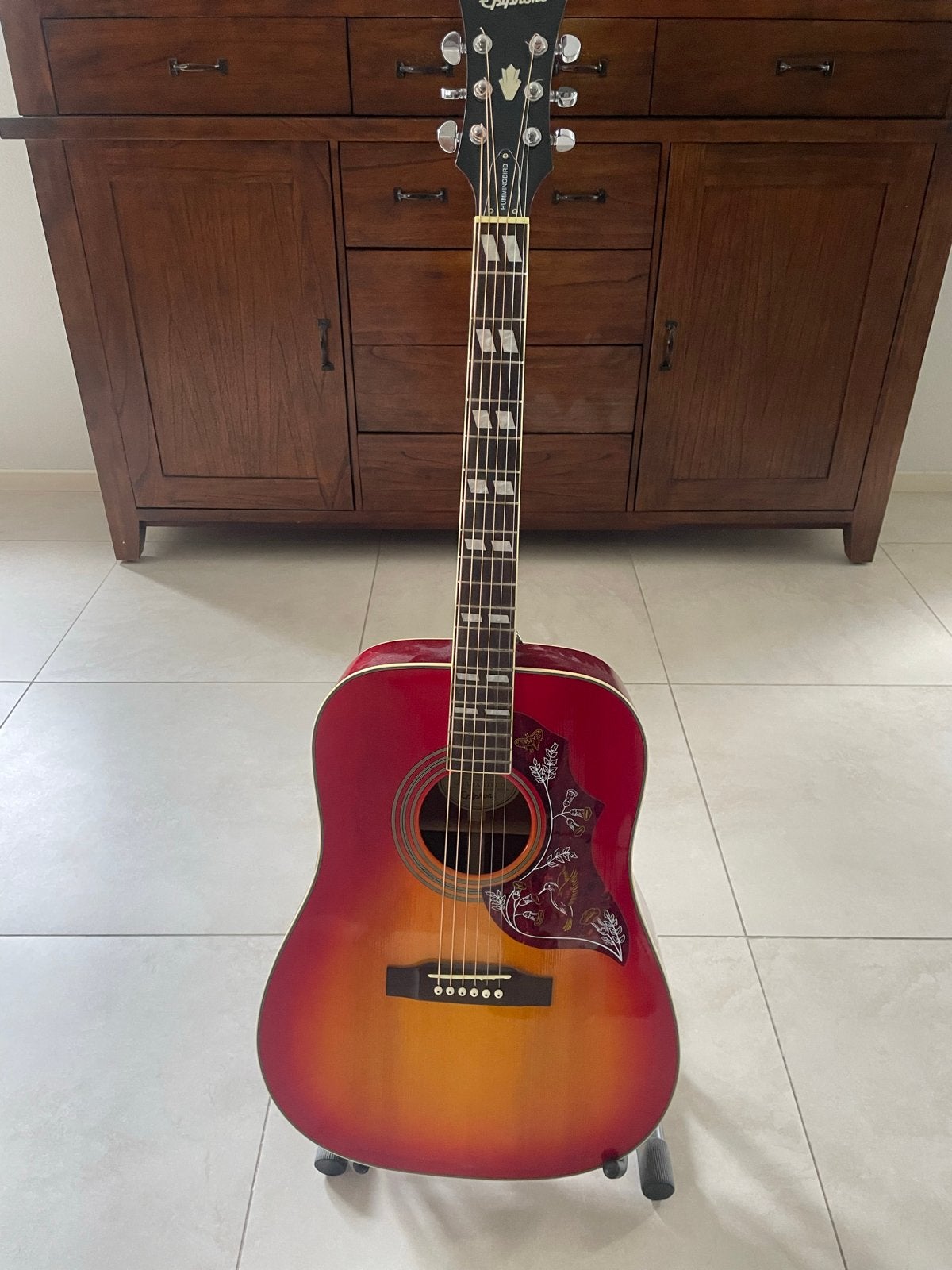 Epiphone Hummingbird akoestische gitaar /sunburst, Ophalen, Zo goed als nieuw, Western- of Steelstringgitaar