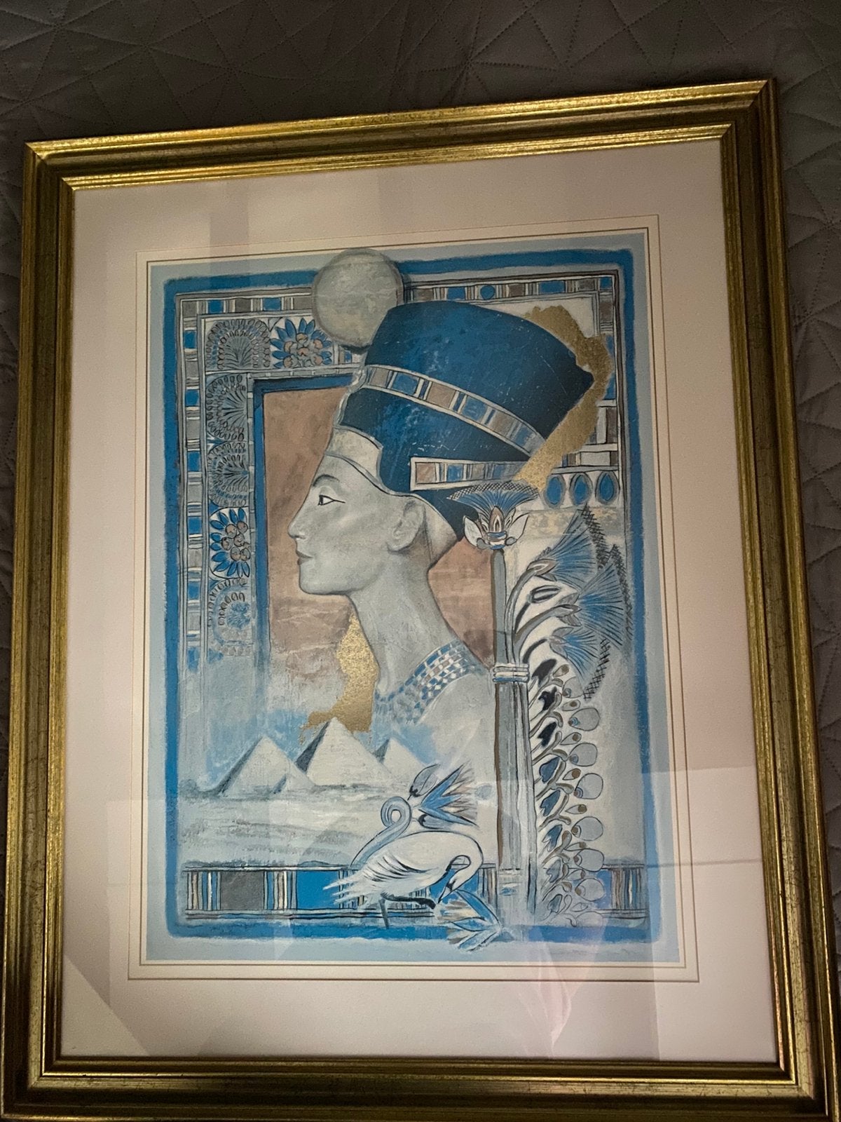 Prachtige lijst met poster Nefertiti, bieden mag, Ophalen, A1 t/m A3