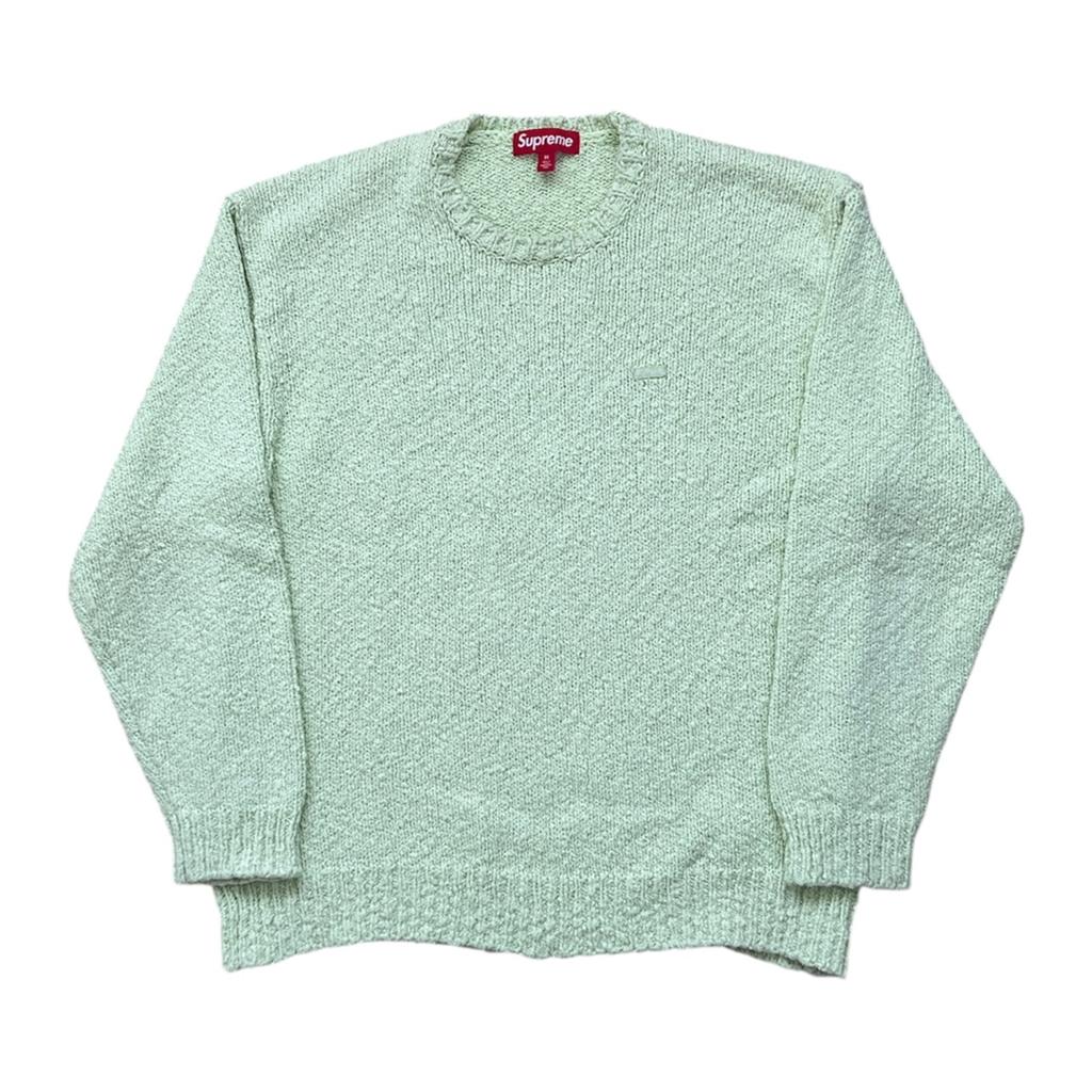 Supreme SS24 Bouclé Small Box Logo Crewneck, Ophalen of Verzenden, Gedragen, Maat 48/50 (M), Groen
