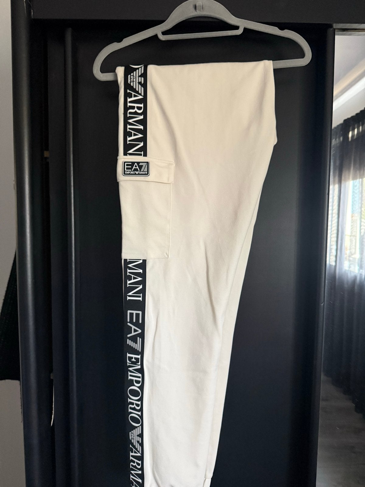 Armani EA7 Trainingspak - Crème/Zwart, Ophalen, Fitness, Wit, Maat 56/58 (XL)