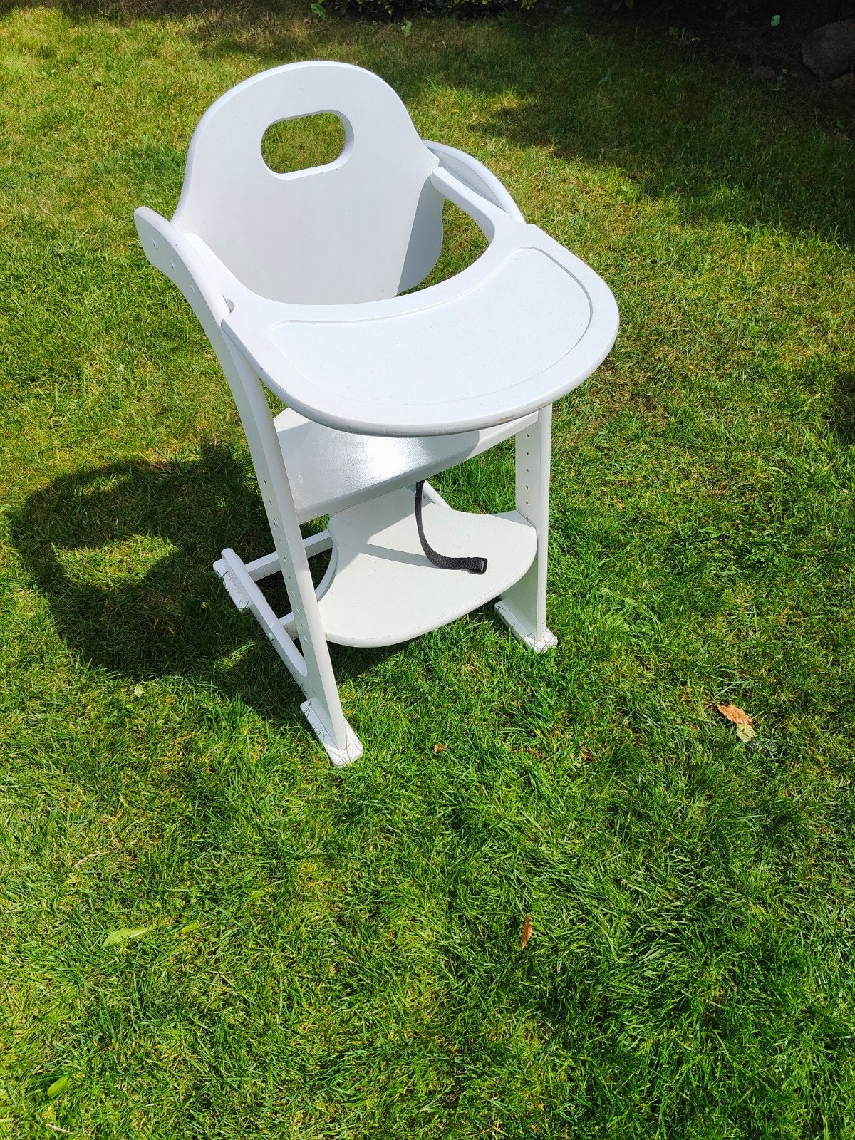 Witte meegroei kinderstoel zonder kussentjes, Kinderen en Baby's, Kinderstoelen, Ophalen, Gebruikt, Meegroeistoel