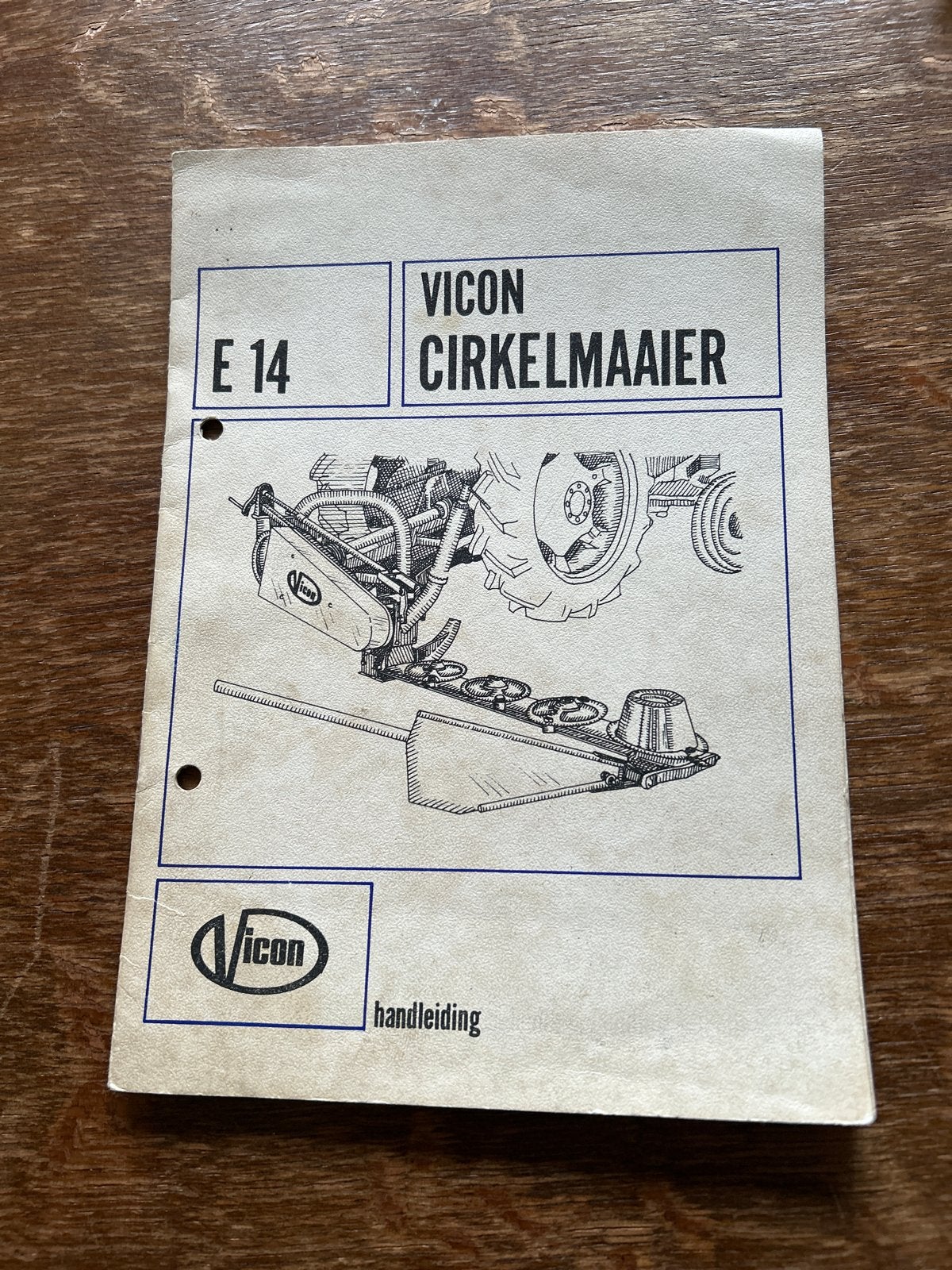 Vicon Cirkelmaaier E 14 Handleiding - Origineel, Boeken, Ophalen of Verzenden, Gelezen