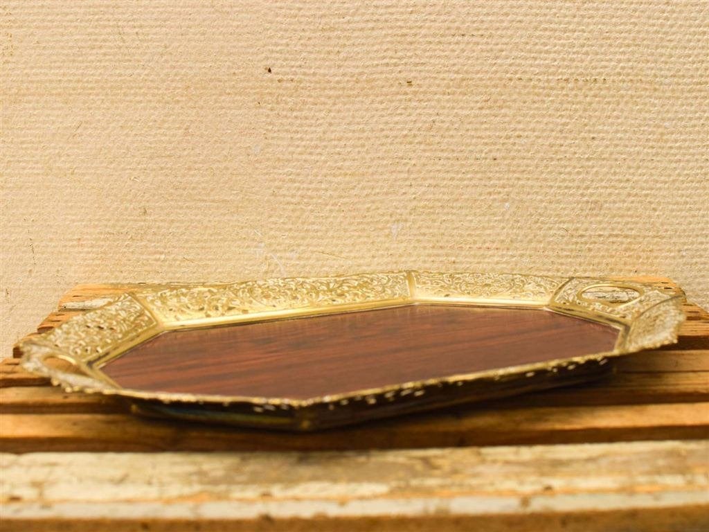 Verzilverde vintage dienblad 52269, Ophalen of Verzenden, Zilver