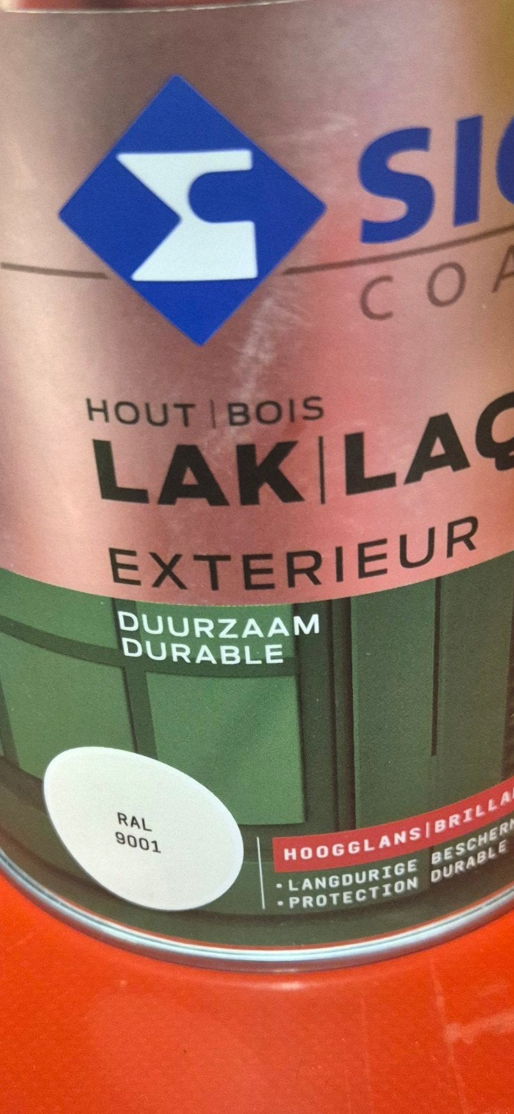 sikkens 2.5 L 9001  2.5 L  sigma 9010 hoogglans, Ophalen of Verzenden, Nieuw, Wit