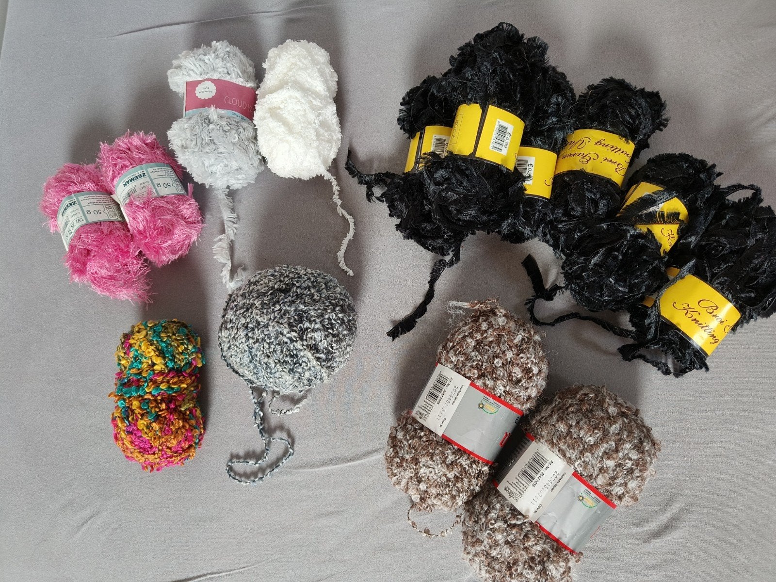 Bollen wol met lusjes, leuk voor sjaals breien, Ophalen of Verzenden, Nieuw, Kraal