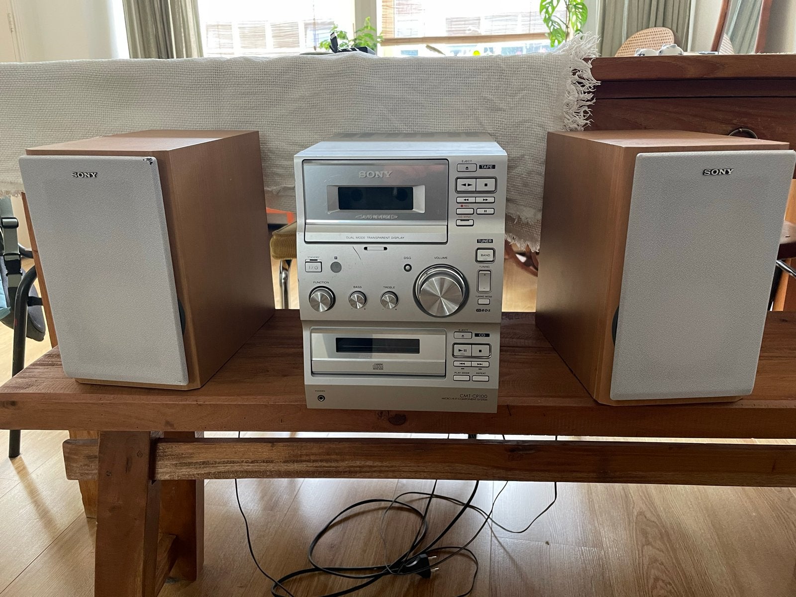 Sony CMT-CP100 Micro Hifi-set met Cassette, CD, Radio, Ophalen, Gebruikt, Cassettedeck, Microset