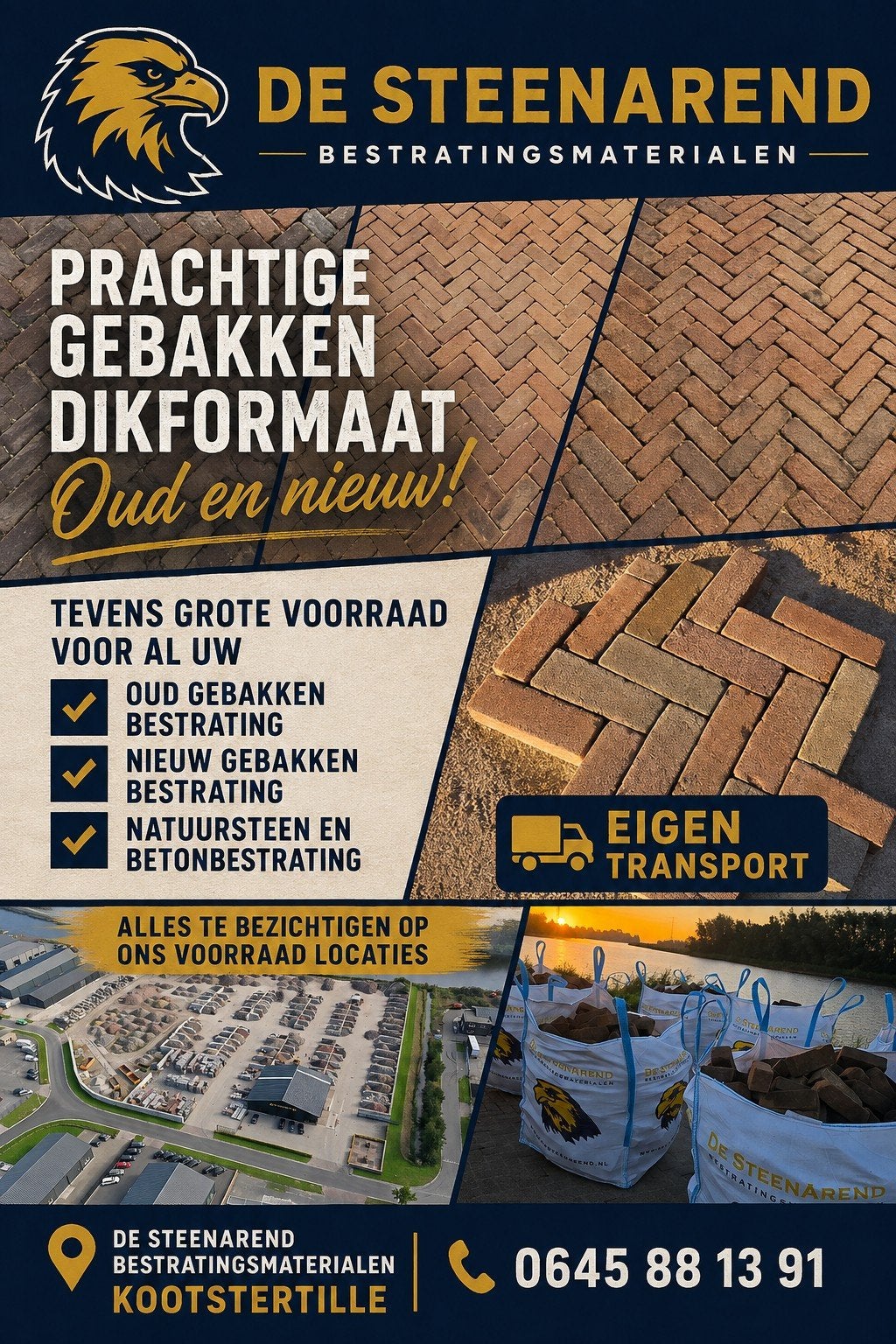 prachtige partijen gebakken dikformaat 7 duimers, Ophalen of Verzenden, Zo goed als nieuw, Keramiek, Klinkers