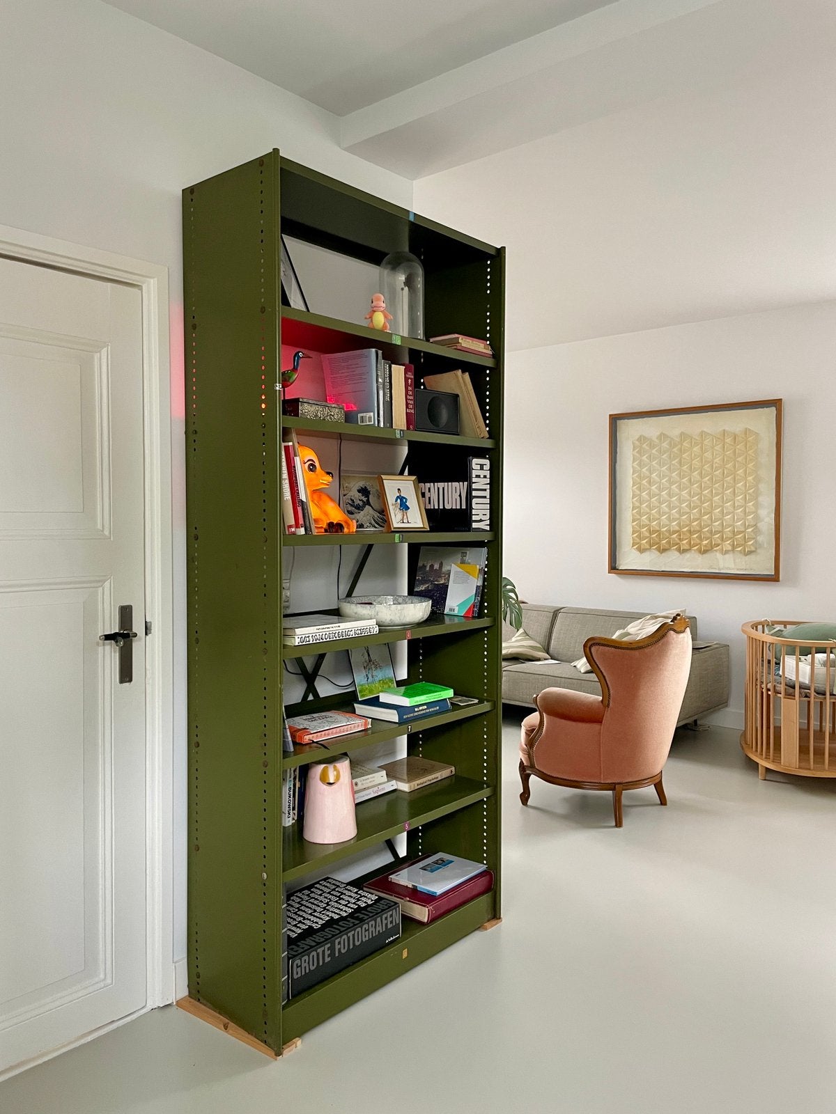 Uniek Antieke Lips Stellingkast, depot Naturalis. 102x42x235, Ophalen, Gebruikt, 100 tot 150 cm, 200 cm of meer