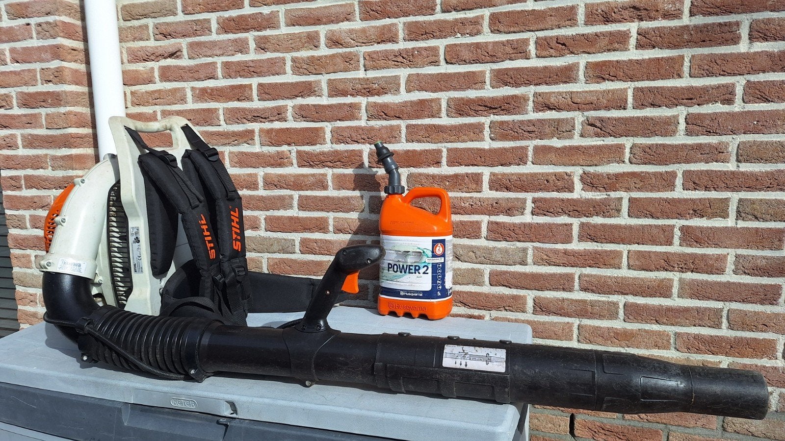Stihl bladblazer Magnum BR600 professioneel gebruik, Ophalen, Stihl, Gebruikt, Ruggedragen