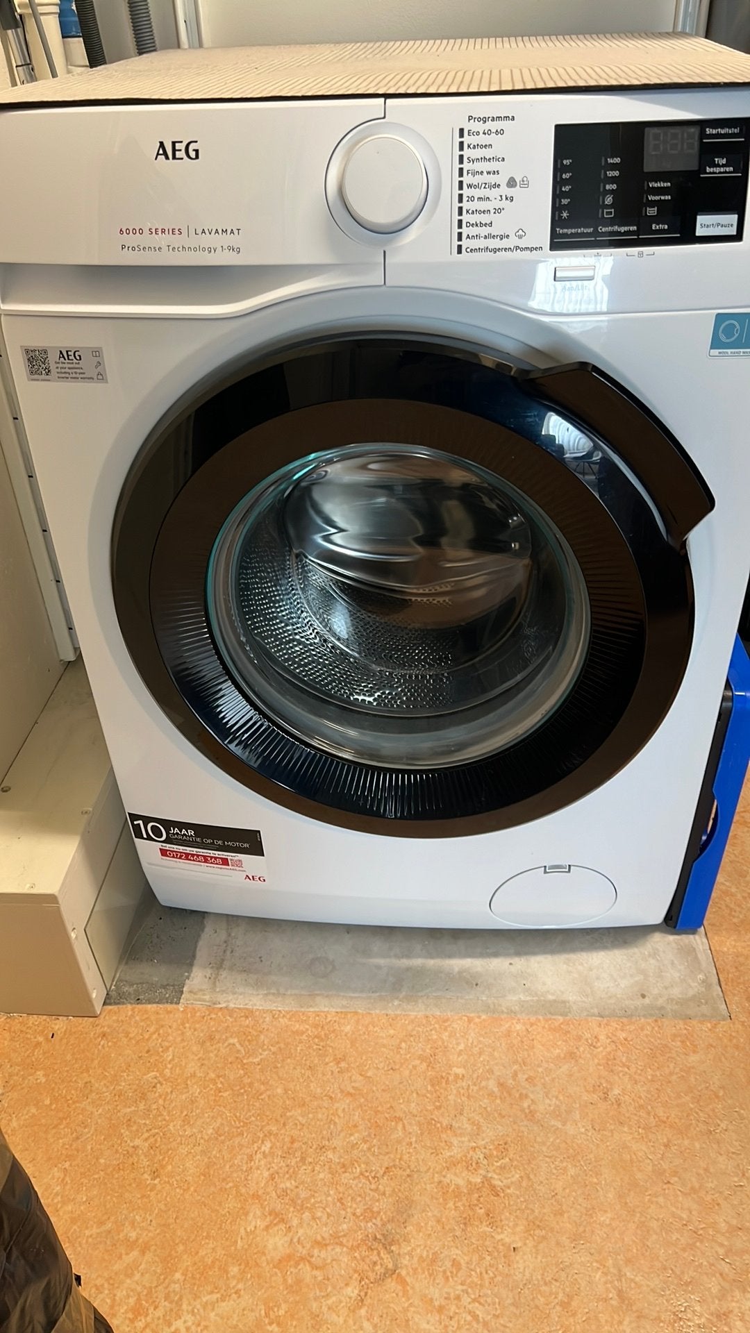 Aeg wasmachine prosense, Ophalen, Zo goed als nieuw, 85 tot 90 cm, 1200 tot 1600 toeren