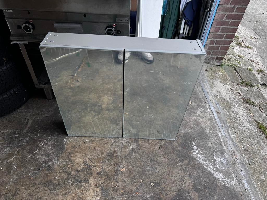 Bellanti Zita spiegelkast grijs 80x70cm, Spiegelkast, Nieuw, Minder dan 25 cm, Minder dan 100 cm