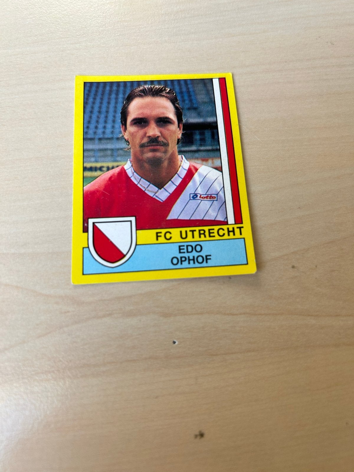 Panini Voetbal 90 - Edo Ophof FC Utrecht #229, Ophalen of Verzenden, Zo goed als nieuw, Sticker