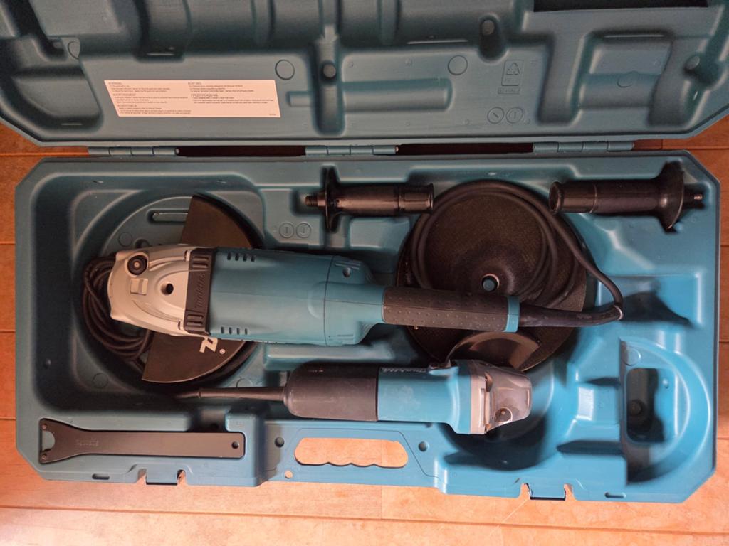 Makita haakse slijperset 125mm + 230mm, Ophalen, Zo goed als nieuw, 1000 watt of meer, Haakse handslijpmachine