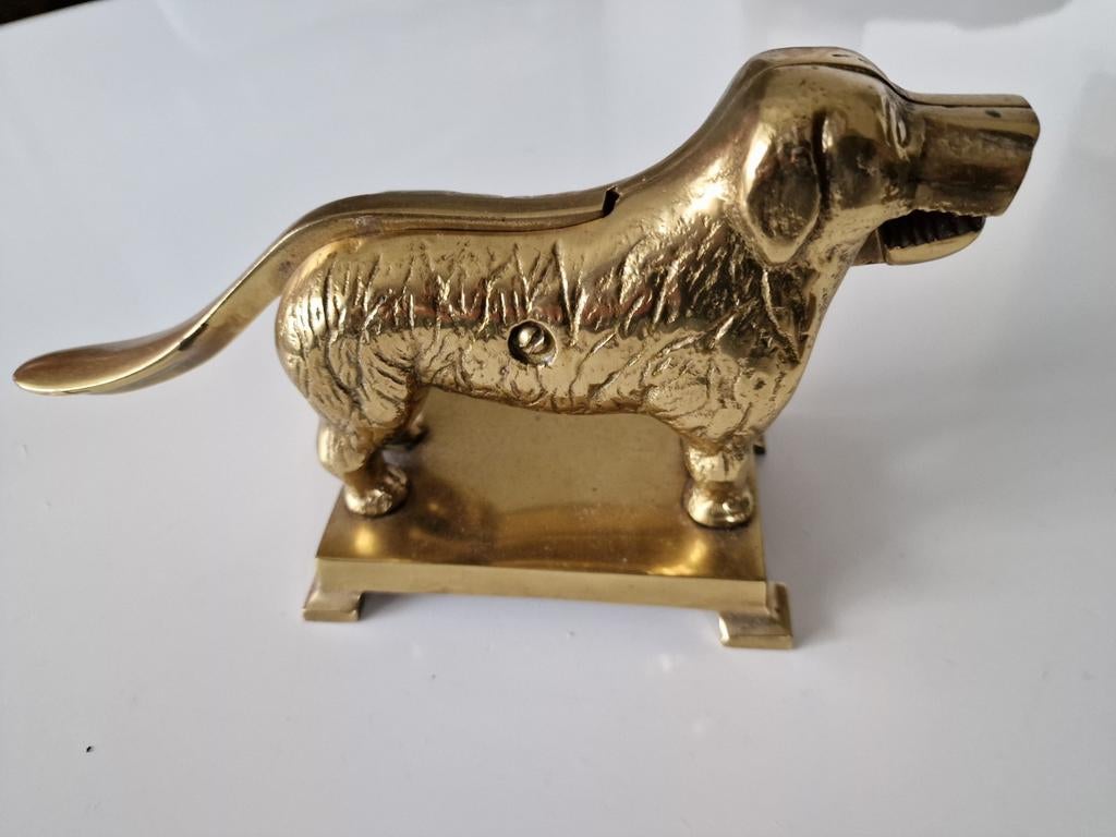 Notenkraker Hond Messing Antiek 1890–1930., Ophalen of Verzenden, Brons