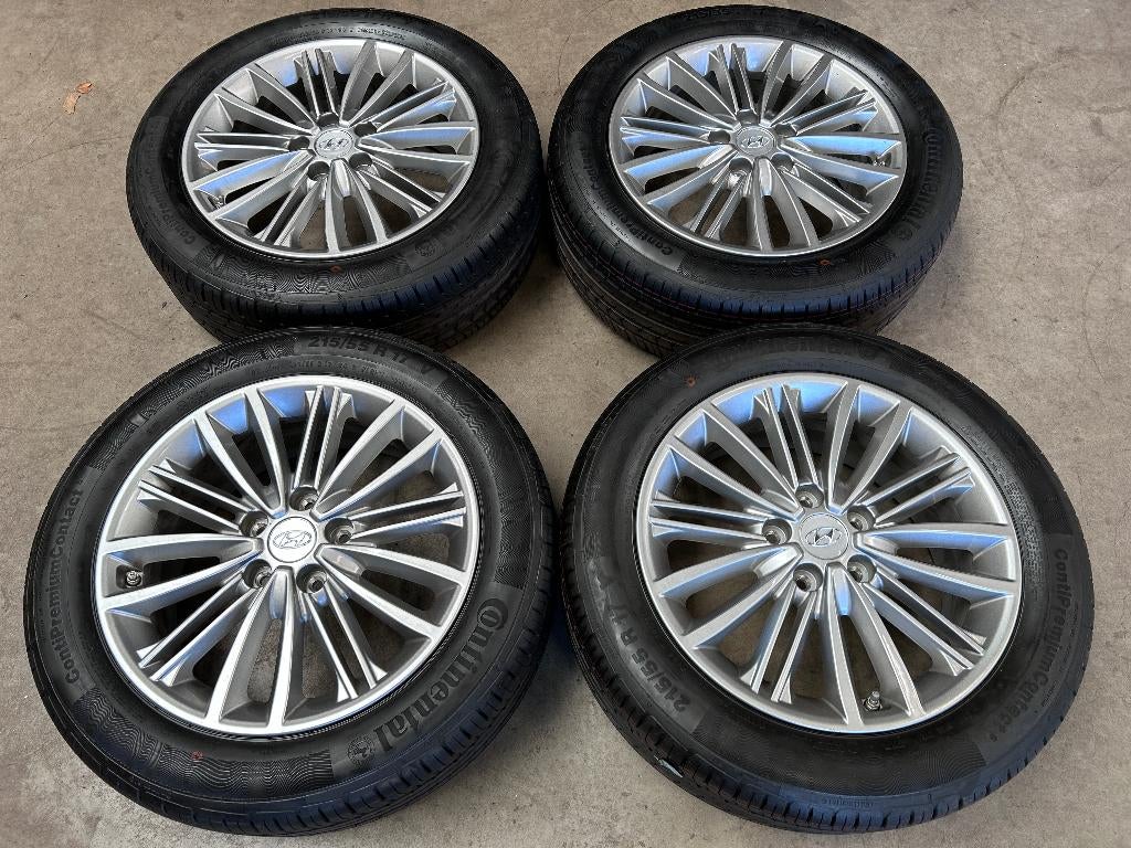 17 inch originele velgen + zomerbanden Hyundai Kona, Banden en Velgen, 17 inch, Ophalen of Verzenden, Hyundai