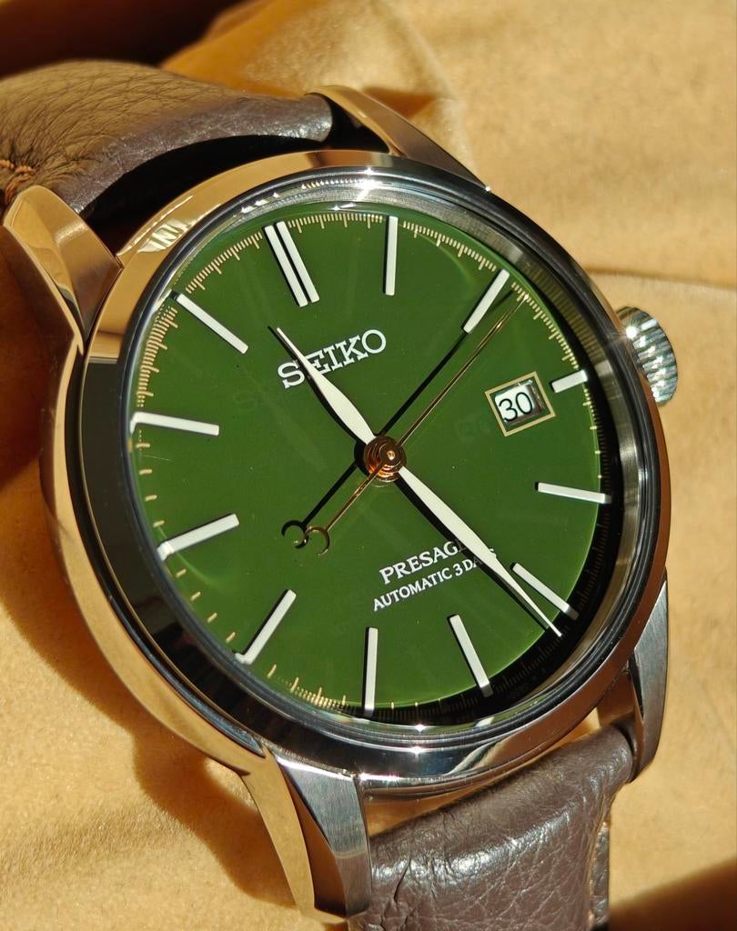 Seiko Presage Automatic 3 days SPB407JC Urushi, Seiko, Leer, Staal, Polshorloge