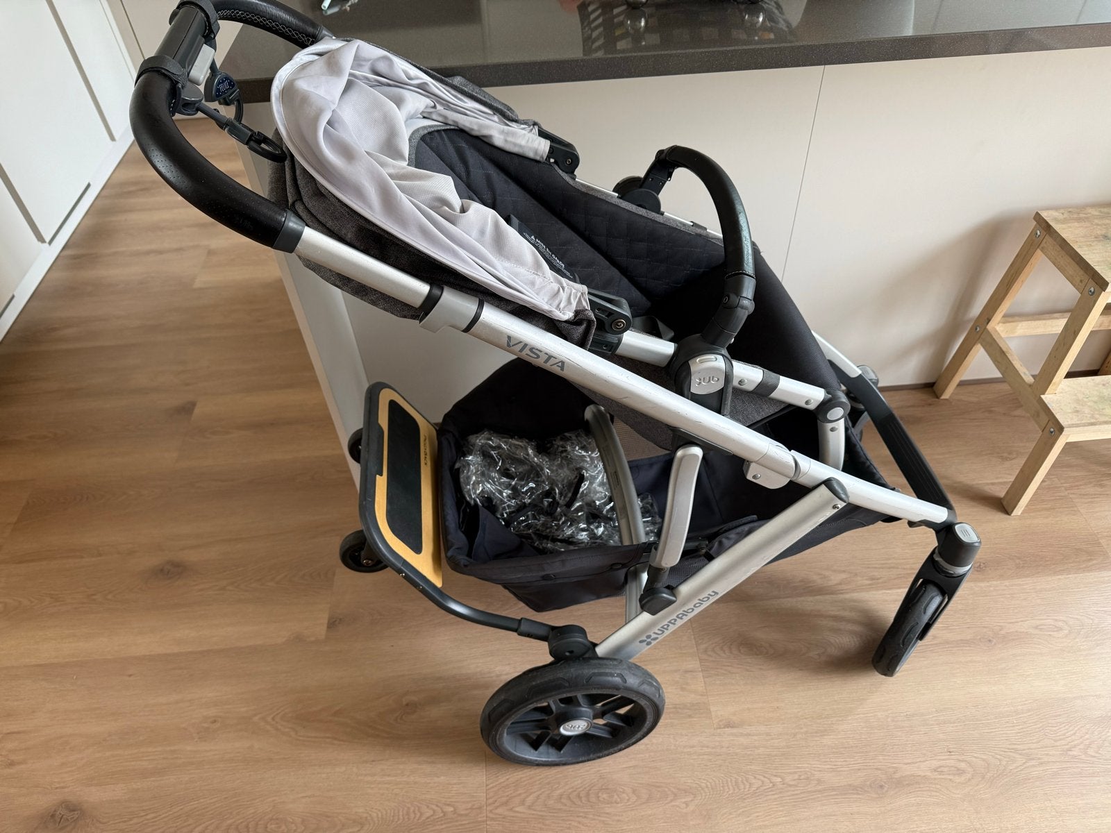 UPPAbaby Vista kinderwagen met reiswieg en PiggyBack, Gebruikt, Combiwagen, Met reiswieg, Ophalen