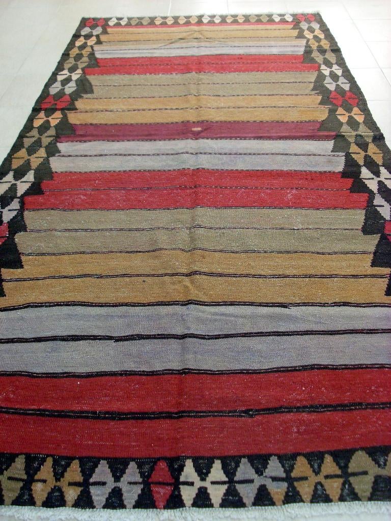 Perzische tapijt Ardabil kelim 340x 165/kleed/loper/Oosterse, Www.simatapijten.nl, 150 tot 200 cm, 200 cm of meer, Ophalen of Verzenden