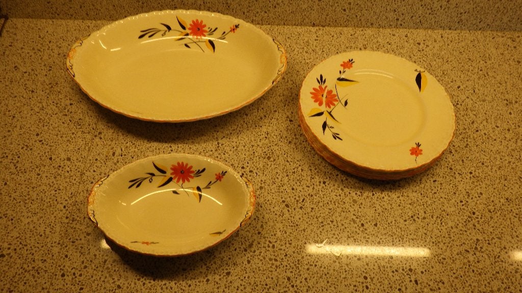 oude ontbijtborden en schalen: made in Engeland, Ophalen of Verzenden, Huis en Inrichting