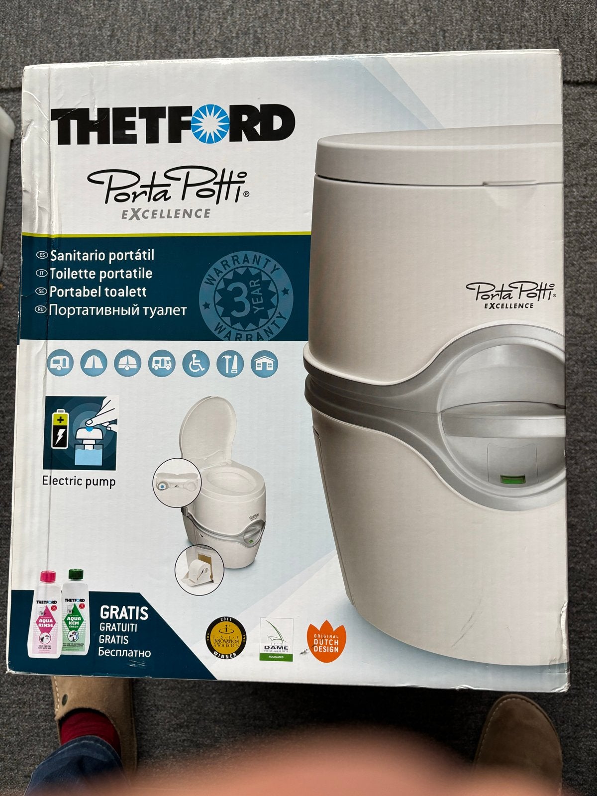 Thetford Porta Potti Excellence 565e - Nieuw met elektrische, Ophalen, Nieuw
