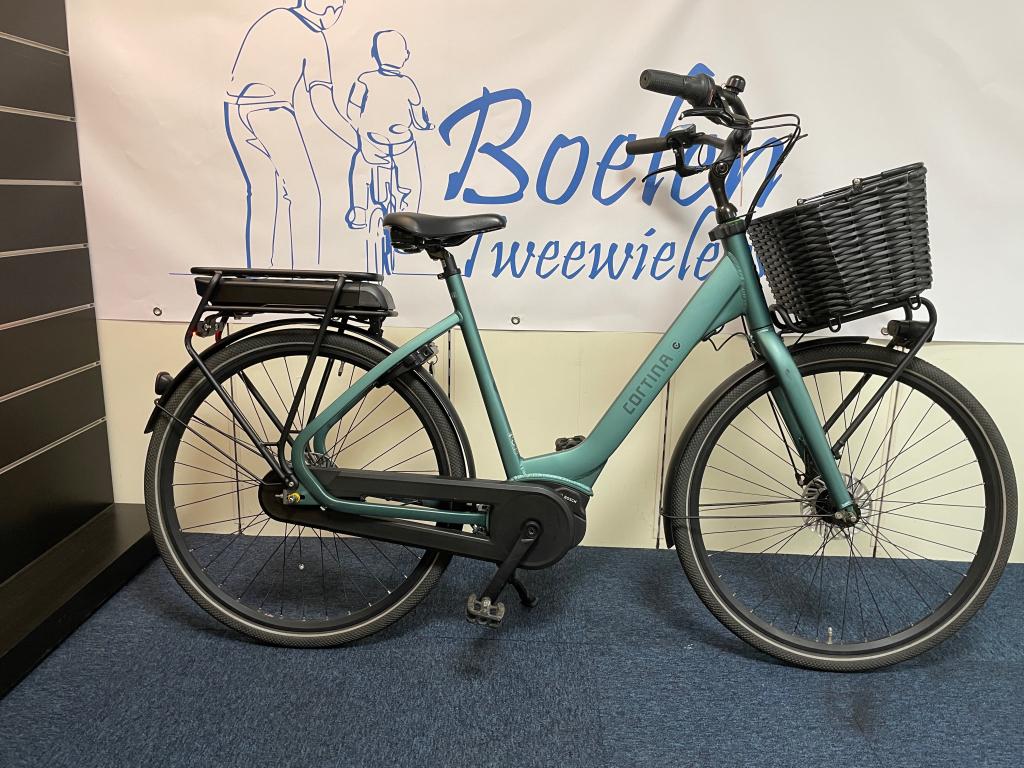 Cortina E-Common 28/57cm 7v Transportfiets Dames Bosch Groen, Fietsen en Brommers, Fietsen | Dames | Damesfietsen, 53 tot 56 cm