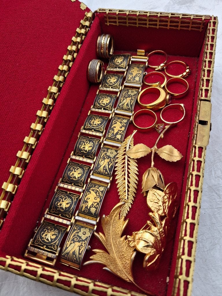 Lot vintage sieraden, Verzenden, Overige materialen, Met edelsteen