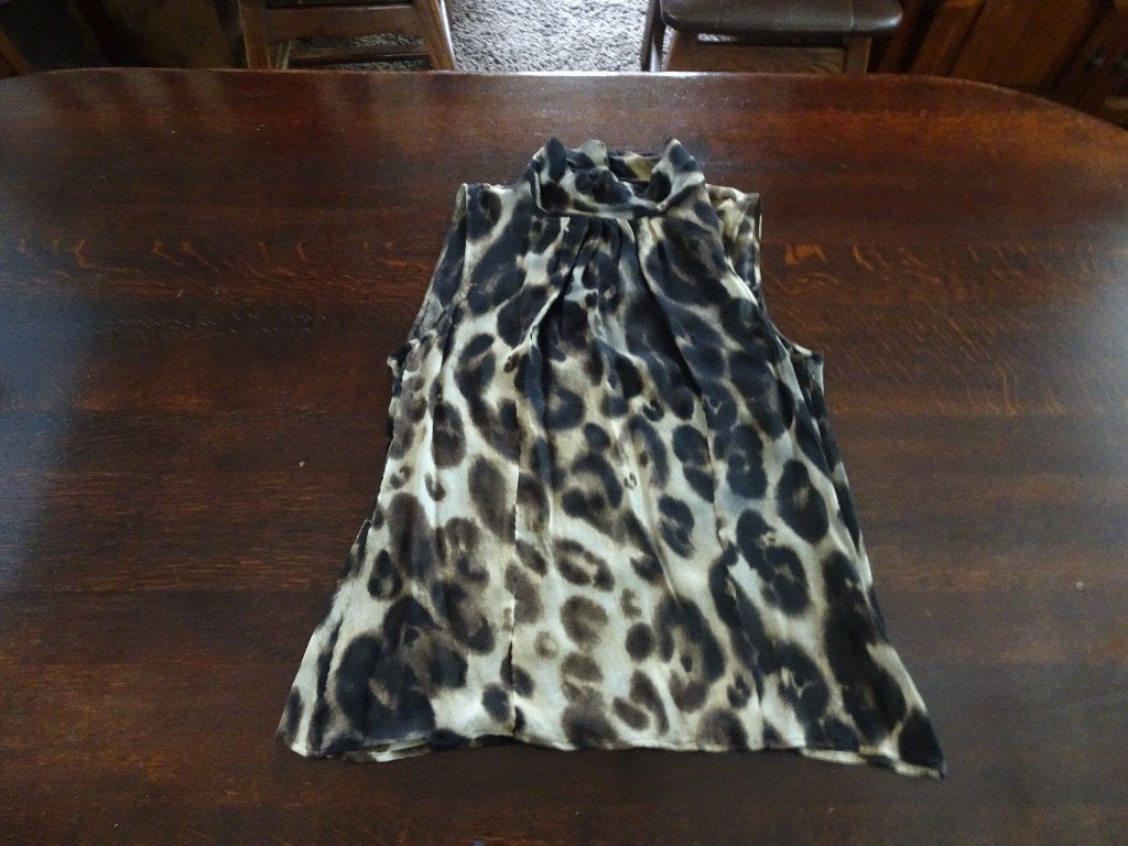 MARCCAIN tijgerprint top met col, Kleding | Dames, Tops, Maat 38/40 (M), Bruin, Verzenden, Nieuw
