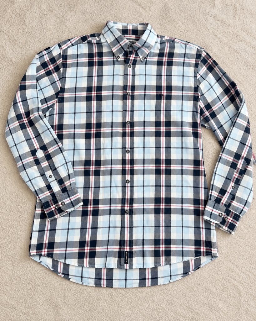 McGregor herenoverhemd geruit XL Als nieuw, Blauw, Ophalen of Verzenden, Zo goed als nieuw, Mc Gregor