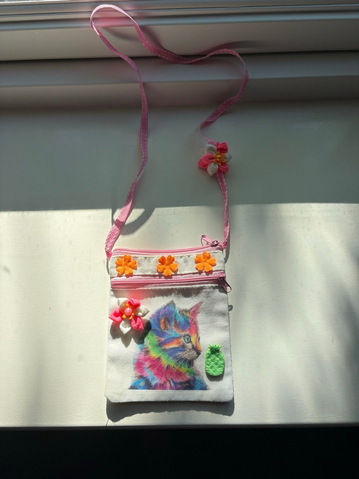 Leuke kinder schoudertas met kattenprint, Ophalen of Verzenden, Zo goed als nieuw