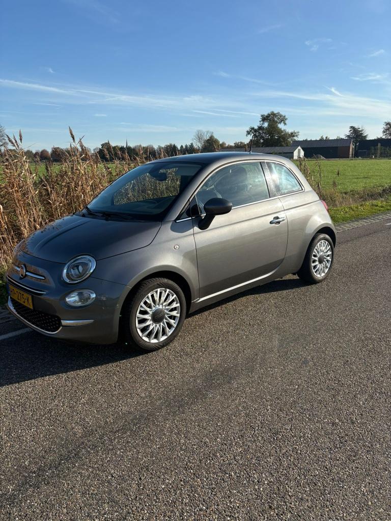 Fiat 500 Twinair Turbo 80pk 2015 Grijs, Auto's, Voorwielaandrijving, Stof, 905 kg, Origineel Nederlands