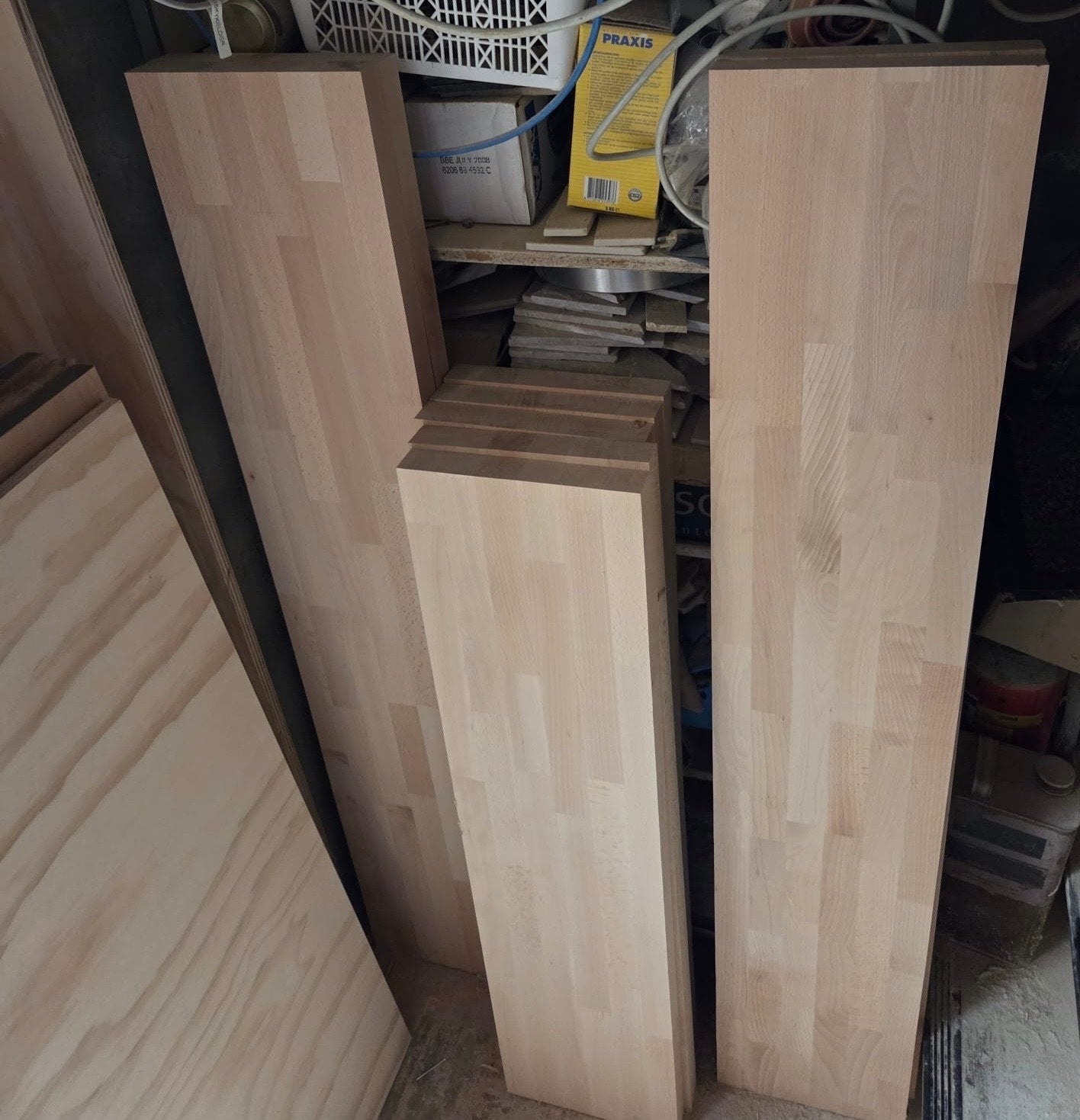 Beuken planken 38 mm dik, gestoomd en onbehandeld, Doe-het-zelf en Verbouw, Ophalen, 25 tot 50 mm, Nieuw, 200 tot 250 cm