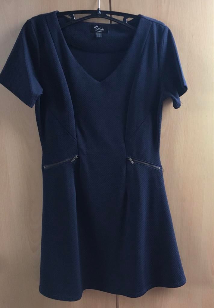 Mela kort jurkje met wafelstructuur, maat 38, Maat 38/40 (M), Blauw, Ophalen of Verzenden, Zo goed als nieuw