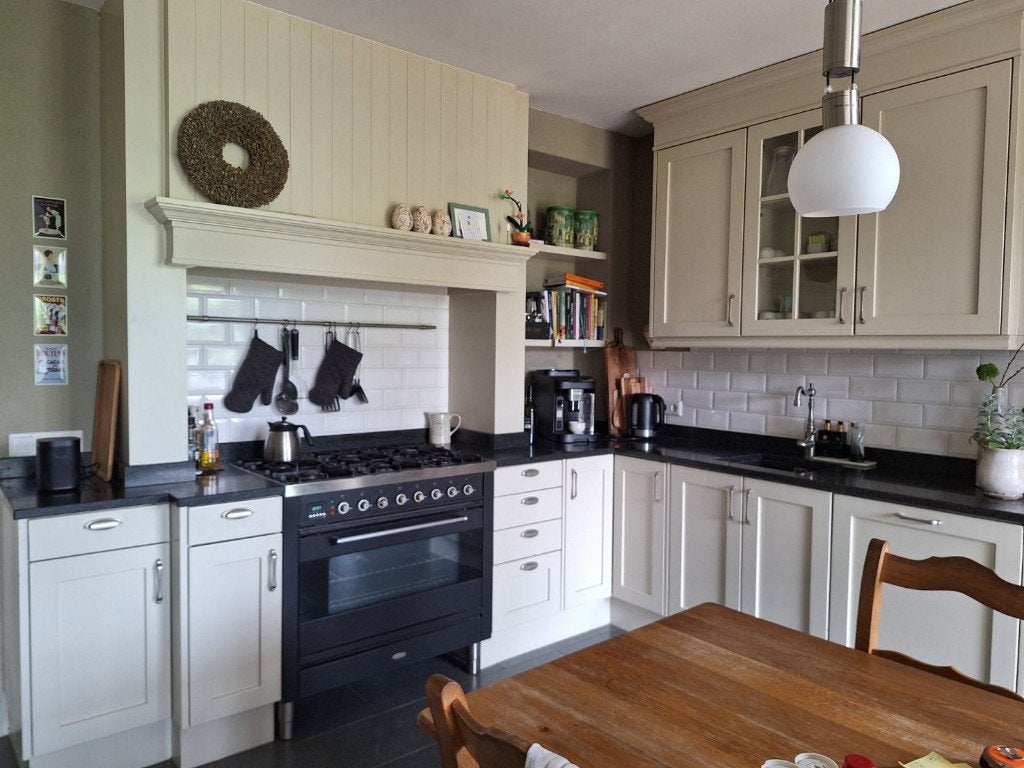 landelijke keuken, Huis en Inrichting, Keuken | Complete keukens, Ophalen, Gebruikt, Hoekkeuken, Graniet of Steen