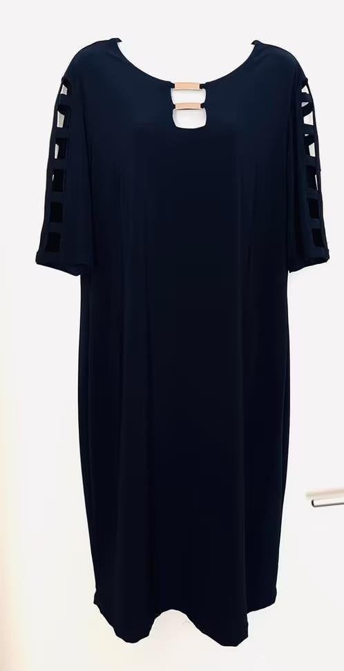 Joseph Ribkoff donkerblauwe jurk maat 46[dmv], Blauw, Maat 46/48 (XL) of groter, Nieuw, Ophalen of Verzenden