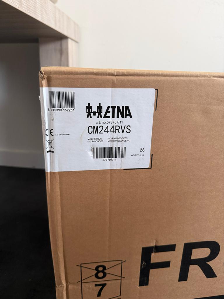 ETNA CM244RVS Inbouw Combimagnetron - Nieuw in doos, Witgoed en Apparatuur, Magnetrons, Combimagnetron, 60 cm of meer, Ophalen of Verzenden