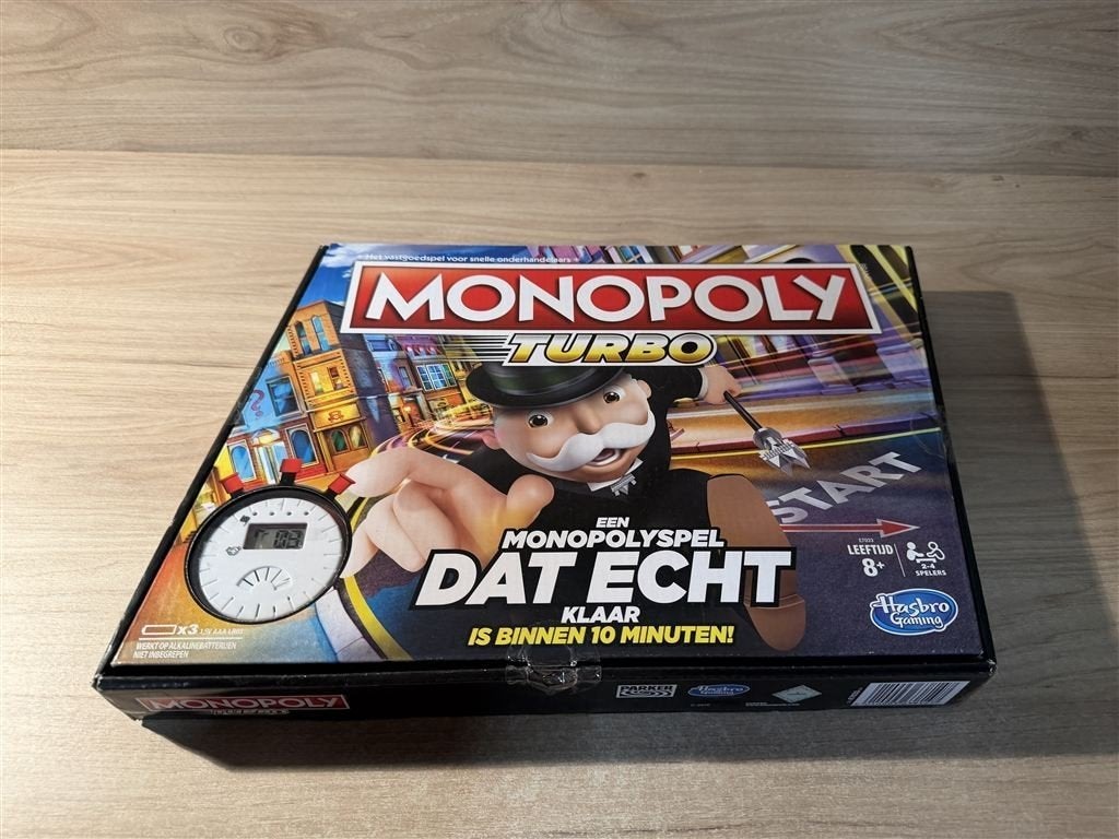 Monopoly Turbo - s6724, Hobby en Vrije tijd, Gezelschapsspellen | Bordspellen, Verzenden, Zo goed als nieuw