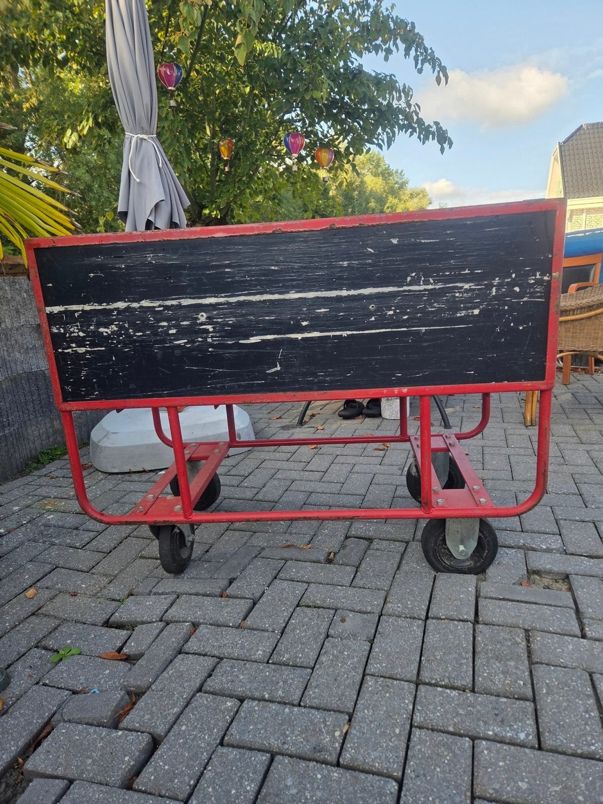 Robuuste transportkar met wielen - Ideaal voor tuin/werk, 100 liter of meer, Ophalen, Gebruikt, Transportkar