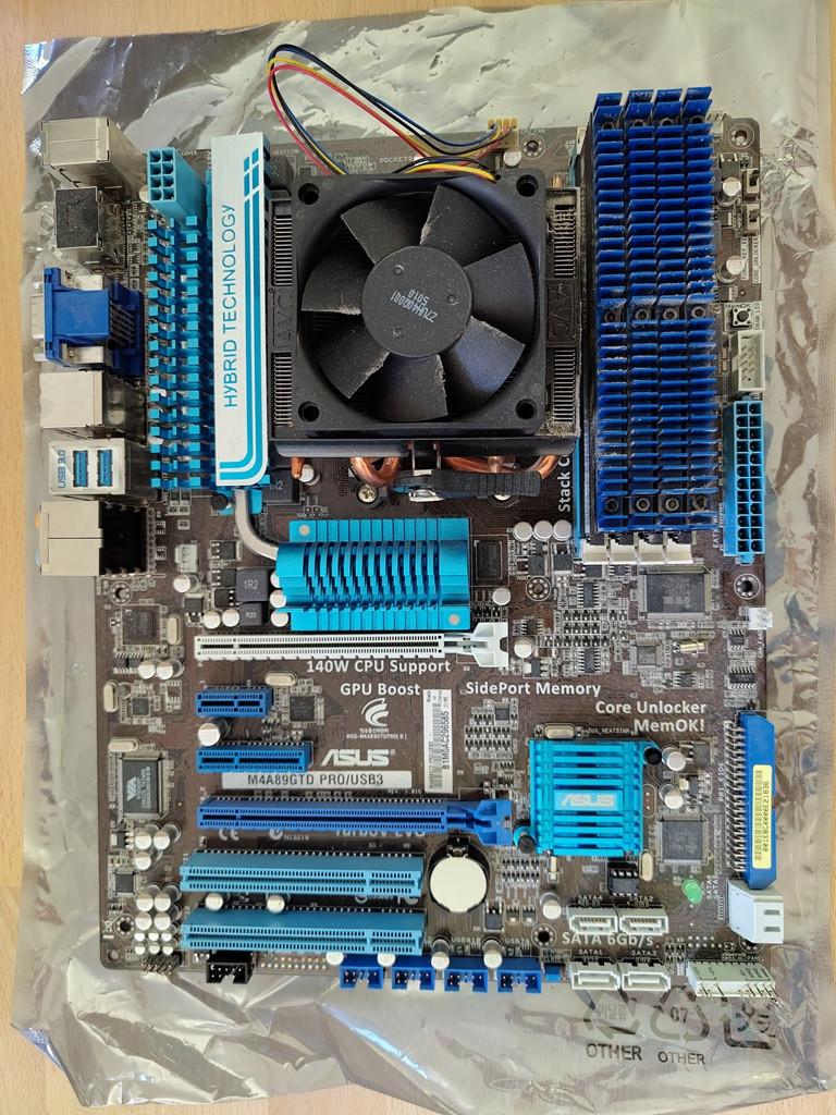 AMD Phenom 2 X6 1100T + M4A89GTD + 8GB RAM + AMD R6870 GPU, Ophalen, 6-core, Gebruikt, AMD Phenom