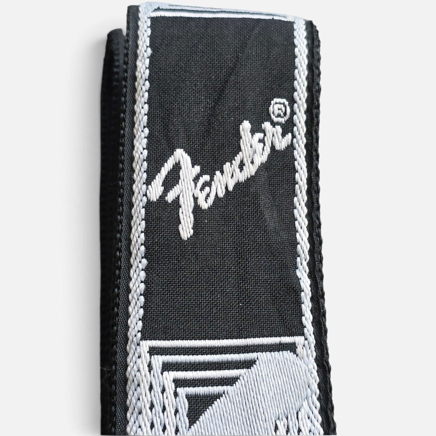 Fender gitaarband - Zwart met wit logo, Ophalen