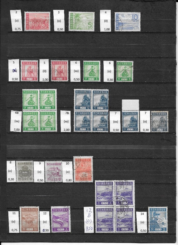 Japanse bezetting van Ned-Indië, Ophalen of Verzenden, Gestempeld, Nederlands-Indië