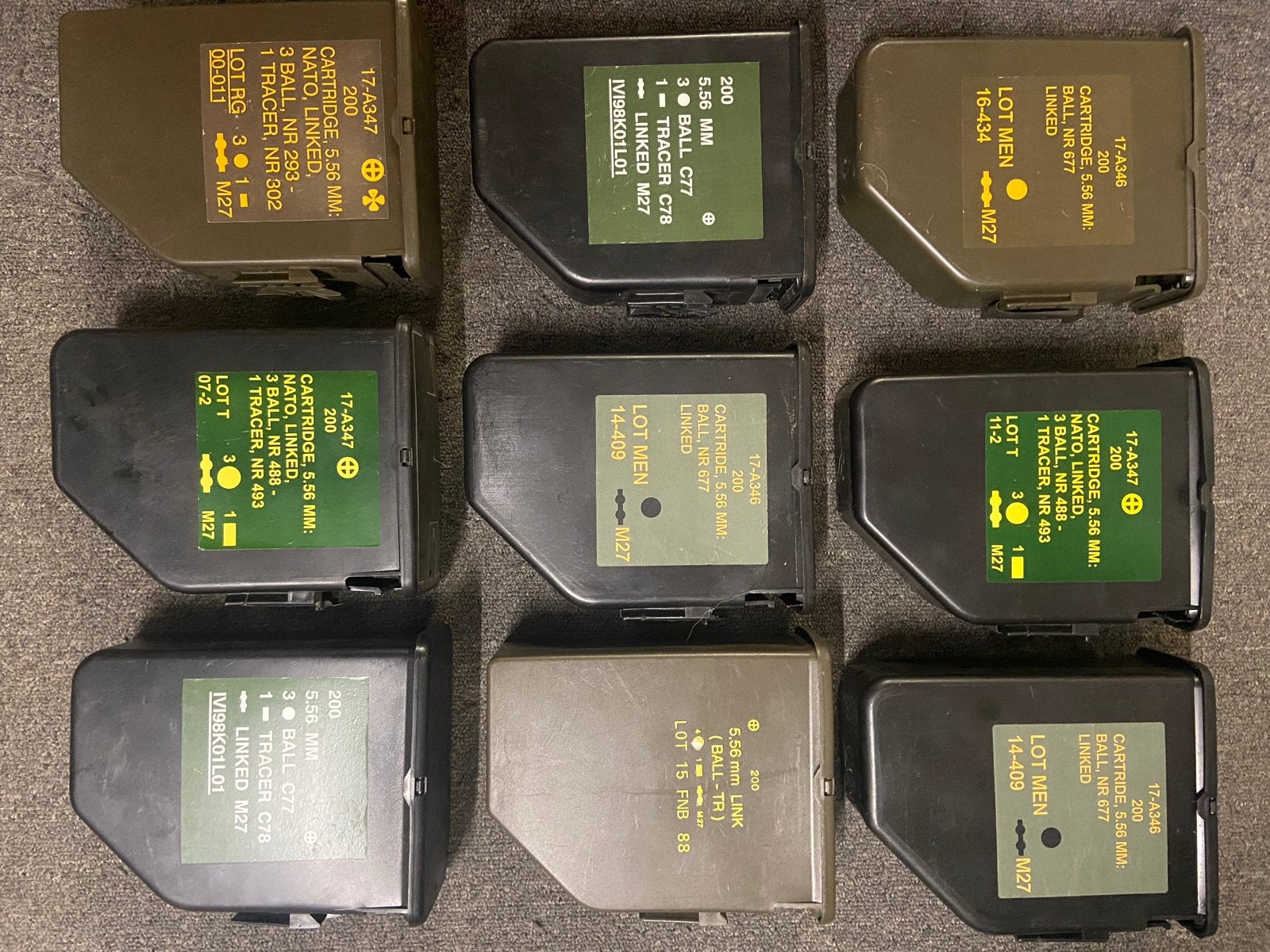 Minimi patroon kisten militair - 5.56mm munitieboxen, Verzamelen, Militaria | Algemeen, Landmacht, Kist of Geocache, Overige gebieden