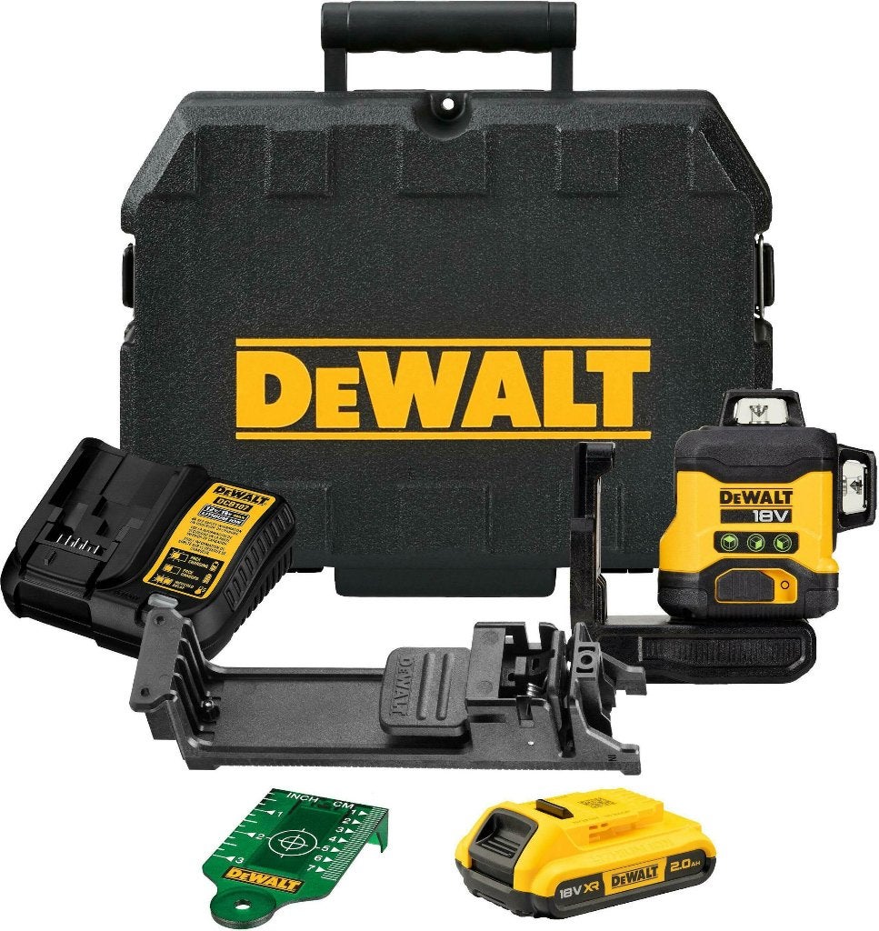 DEWALT accu-kruislijnlaser 3x360 groen in koffer 18V, Ophalen, Nieuw, Licht