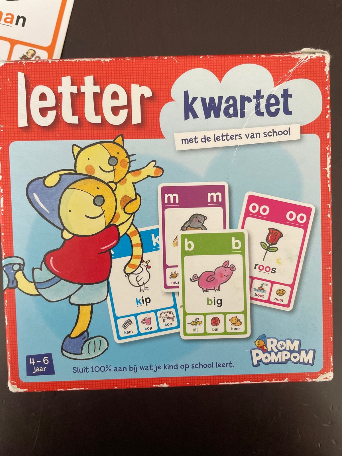 Rom Pom Pom Letterkwartet - Educatief Kaartspel, Kinderen en Baby's, Speelgoed | Educatief en Creatief, Ophalen of Verzenden, Gebruikt