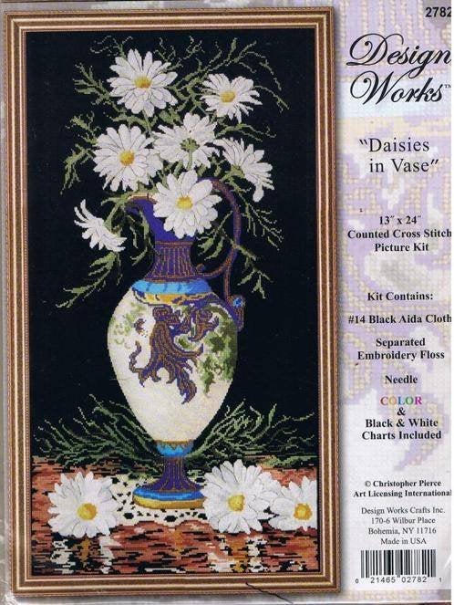 Borduurpakket Daisies in Vase van Design Works, Ophalen of Verzenden, Nieuw, Borduurpakket