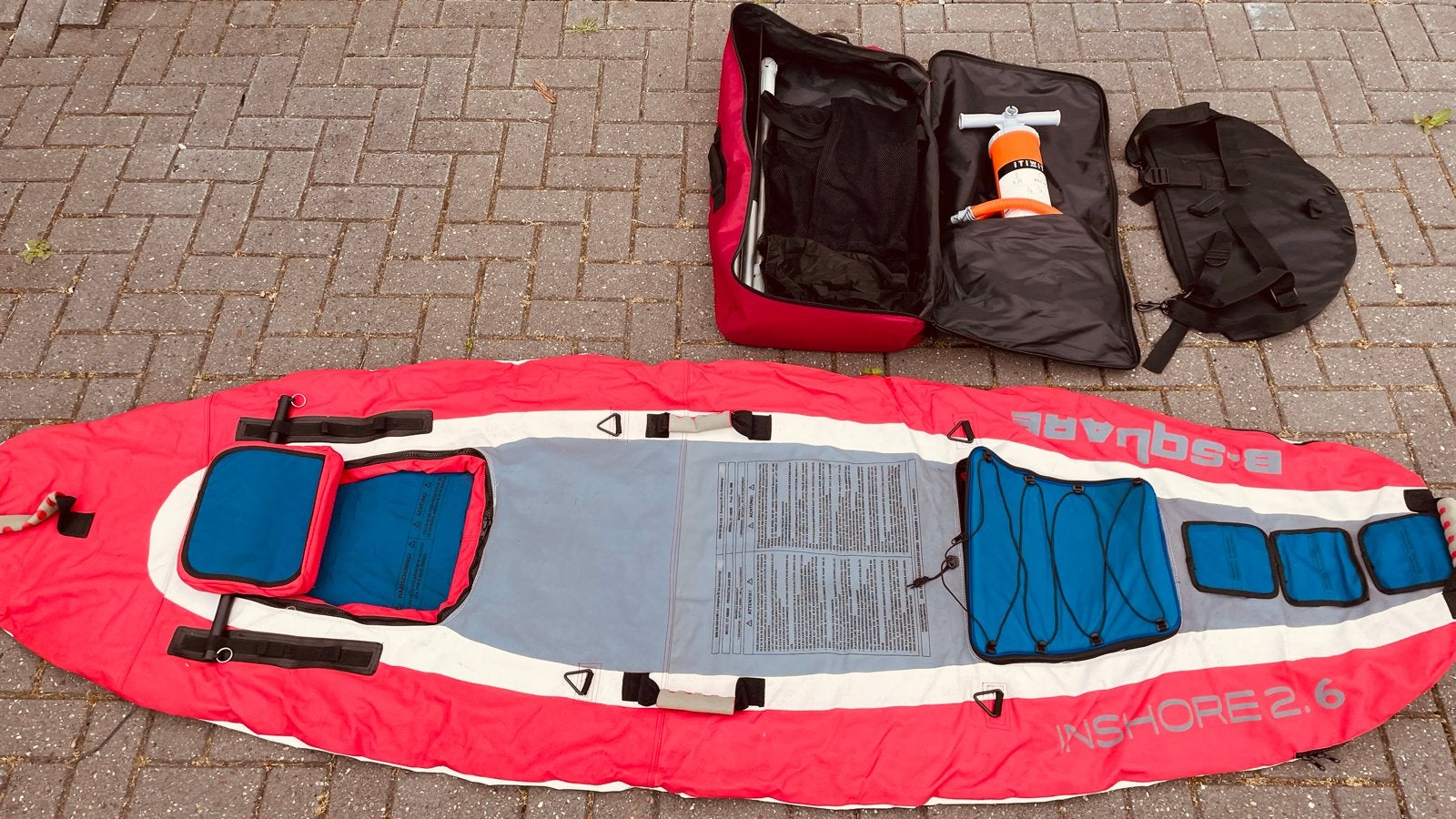 Opblaasbare kajak B-square Inshore 2.6 - 1 persoons, Watersport en Boten, Ophalen, Opblaasbaar, Gebruikt, 1-persoons
